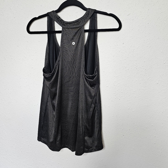 90 degrees by reflex Black Thin Gold Stripe Loose Fit Racerback Tank Size M - Picture 2 of 7